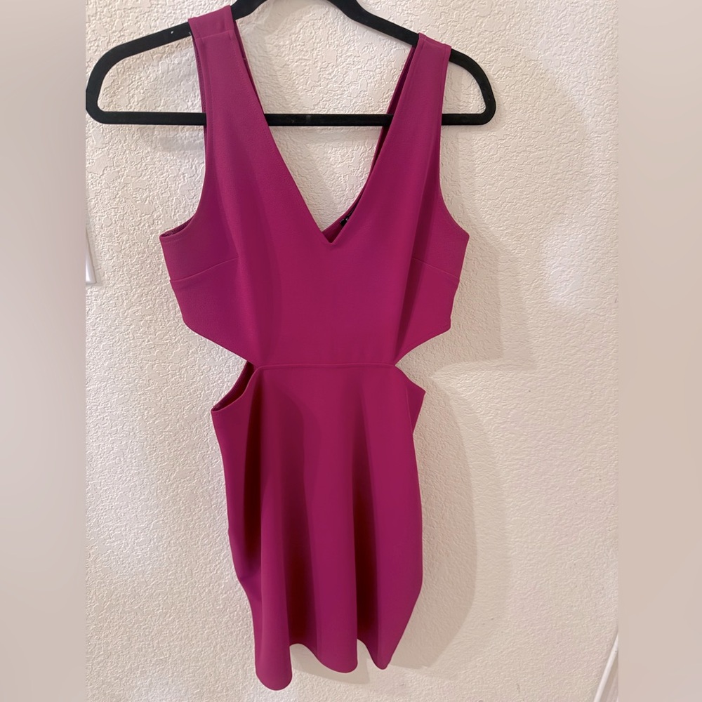 EXPRESS Magenta Mini dress with cut outs